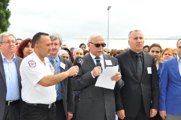 Çorum'da sağlık çalışanlarından protesto