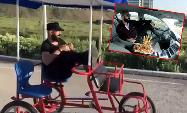 O sürücü artık sadece bisiklet sürebiliyor
