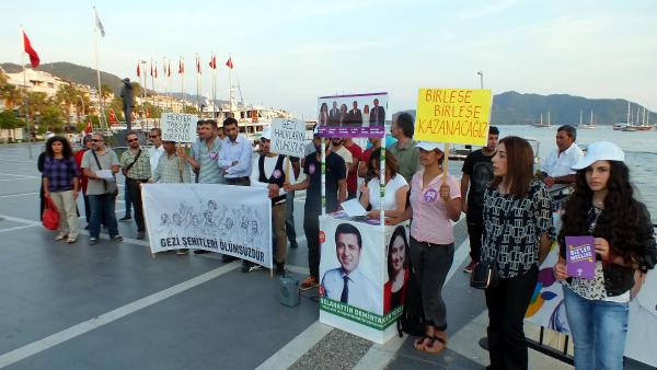 Marmaris'te HDP ve STK'lar Gezi anması düzenledi