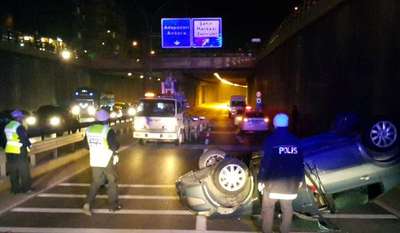 İzmit'te Seka Tüneli'ndeki zincirleme kazada 4 yaralı