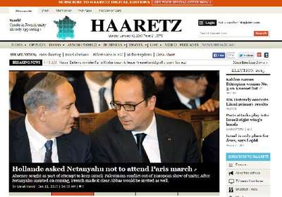 Haaretz: "Hollande: Sen gelme Netanyahu"