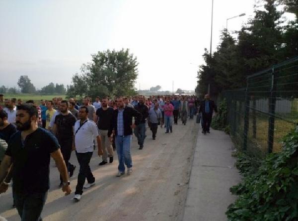 Yenişehir’de cam işçilerinden eylem