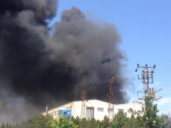 Silivri’de fabrika yangını (2)