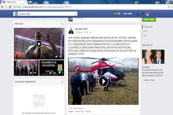 Mersin'de tartışmalı helikopterli seçim çalışması