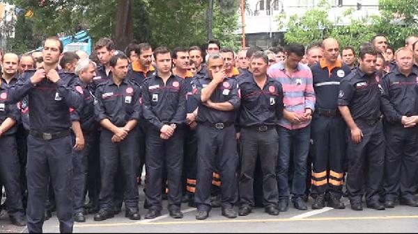 Şehit itfaiye eri itfaiye aracıyla son yolculuğuna uğurlandı