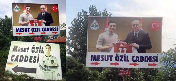 Mesut Özil tabelası değiştirildi