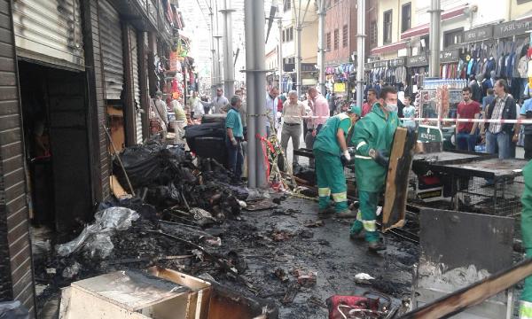 Tarihi çarşıyı kül ediyordu