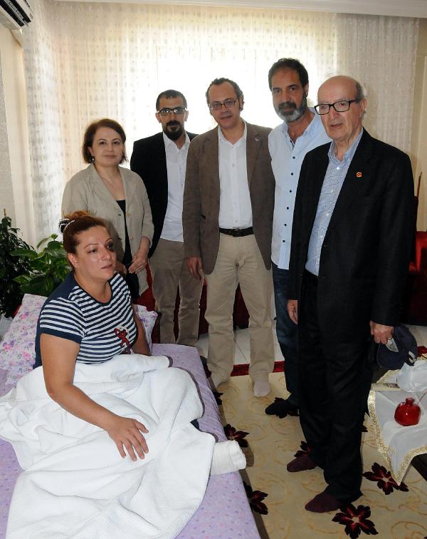 TGC ve TGS'den, DHA muhabiri Altıntaş'a geçmiş olsun ziyareti