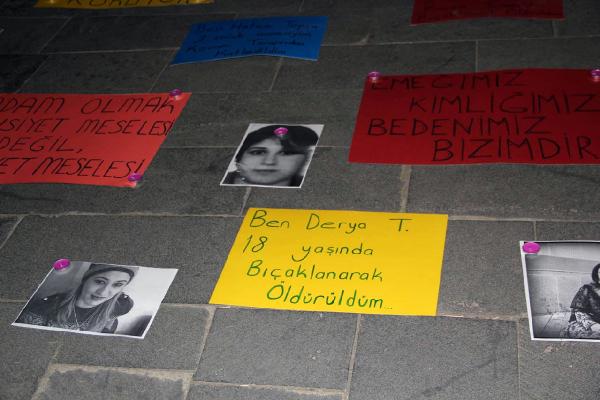 Bingöl'de üniversite öğrencilerinden Cansu Kaya protestosu