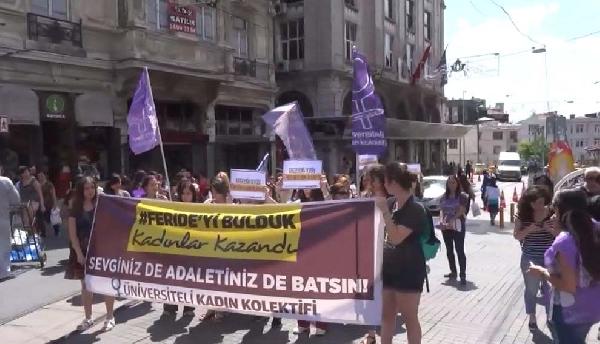 Üniversiteli kadınlar Feride için yürüdü