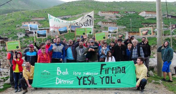 Fırtına Vadisi’nde ‘Yeşil Yol’ Protestosu