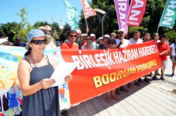 Bodrum'da, Birleşik Haziran Hareketi eylemi