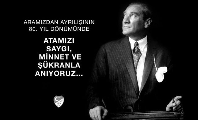Spor camiasından 10 Kasım mesajları