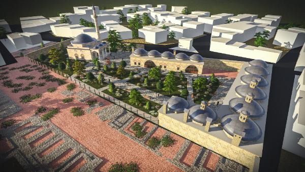 5 asırlık külliyenin restorasyonu için duvarı yıkılarak kapı açıldı