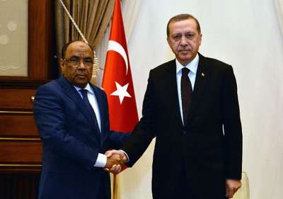 Moritanya Dışişleri ve İşbirliği Bakanı Teguedi Cumhurbaşkanlığı Sarayı'nda
