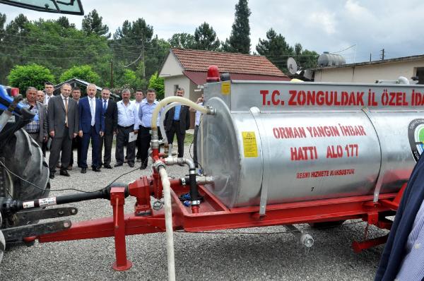 Yangınlara karşı 30 köye su tankı