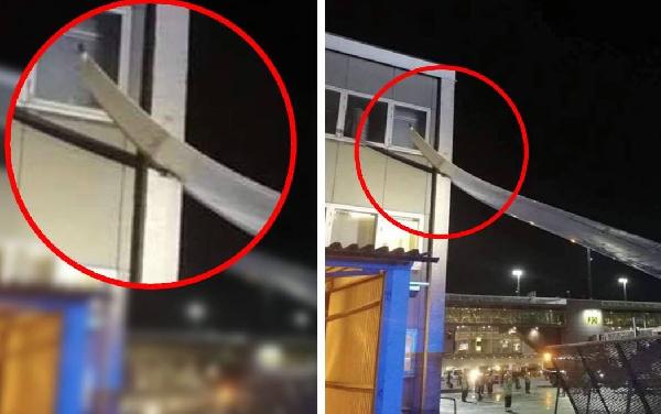 Yolcu uçağı binaya çarptı