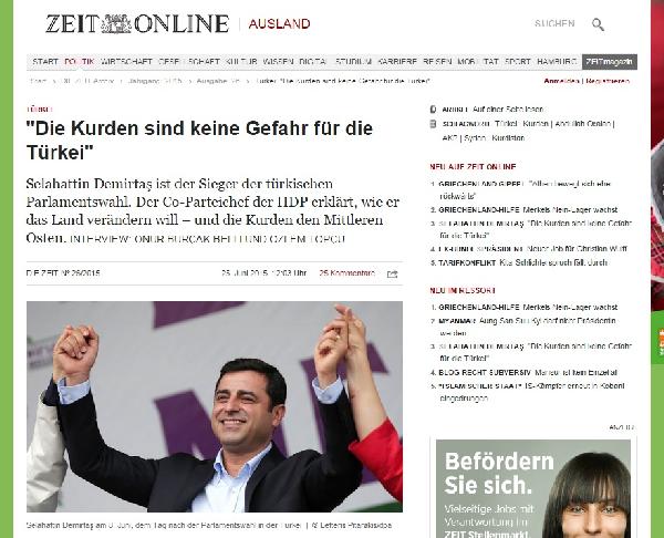 Demirtaş: Kürtler Türkiye için tehlike değil