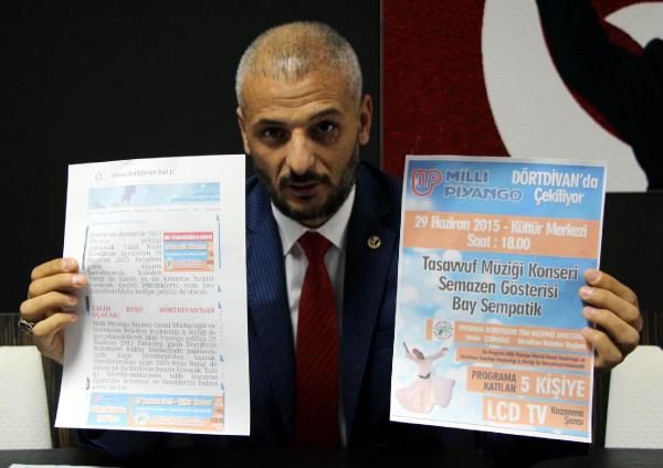 Bolu'da semazenli Milli Piyango çekilişine tepki