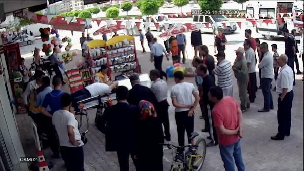 2 kişinin yaralandığı pompalı saldırı güvenlik kamerasında