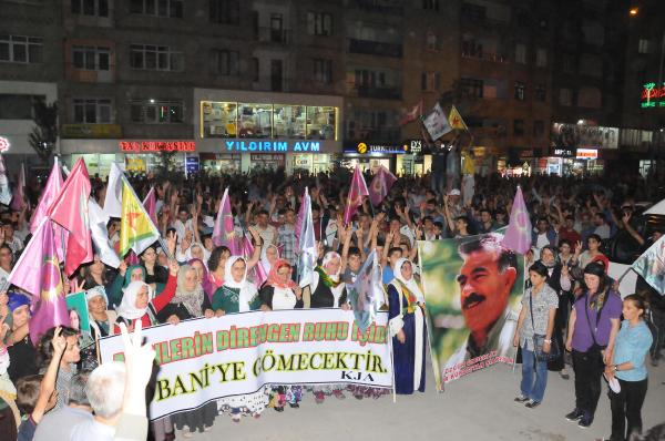 Hakkari ve Çukurca'da Kobani protestosu
