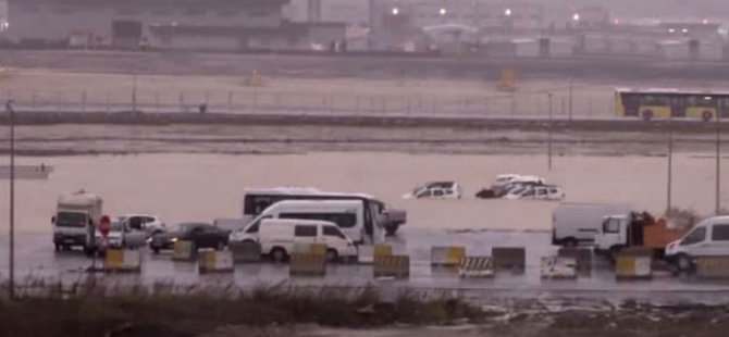 Yeni İstanbul Havalimanı'nı su bastı