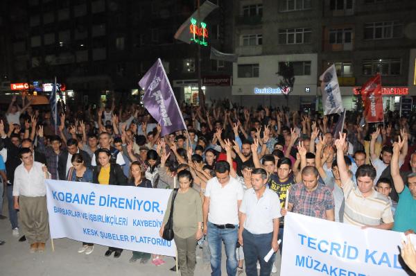 Hakkari'de Kobani protestosu