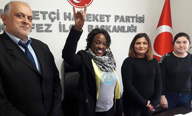 Etiyopyalı öğretmen, MHP'ye üye oldu