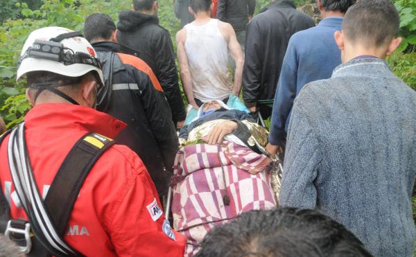 Dün dere yatağına düştü, bugün kurtarılabildi