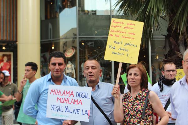 'Yeşil Yol'a dur de' eylemi
