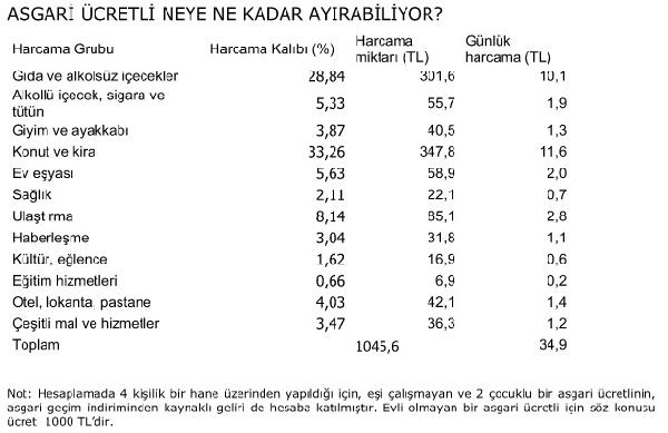 DİSK: Asgari ücretlinin öğün başına 83 kuruşla karnını doyurması bekleniyor