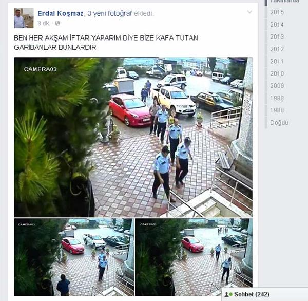 İmam, öğrenci iftarına gelen polisleri Facebook'ta paylaştı