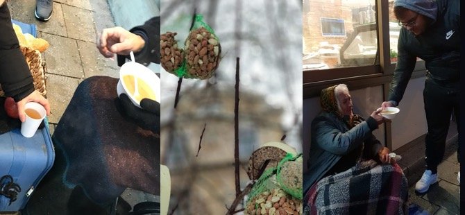 Almanya'da Türk gençler evsizlere çorba dağıttı