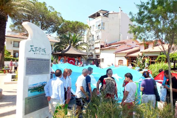 Marmaris'ten kardeş şehir parkında Çin'e Uygur tepkisi