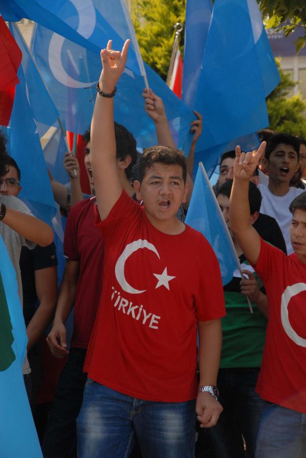 Denizli'de Çin protestosu