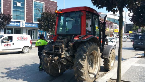 Küçük sürücüyü polis yakaladı