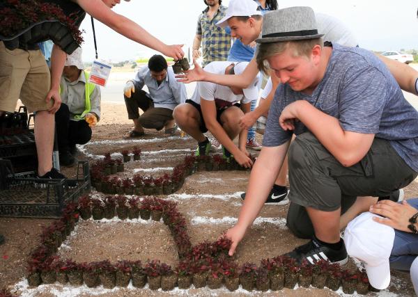 Alman gençlerden Mersin'de kavşak düzenlemesi