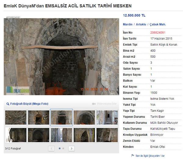 Mardin'de Süryaniler tarihi kilisenin satışa çıkarılmasına tepki gösterdi