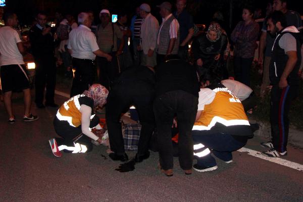 Camiden eve giderken otomobil çarptı