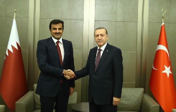 Cumhurbaşkanı Erdoğan, Katar Emiri Şeyh Temim ile görüştü