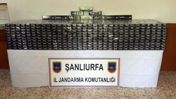 Şanlıurfa’da 14 bin 620 kaçak sigara ele geçti