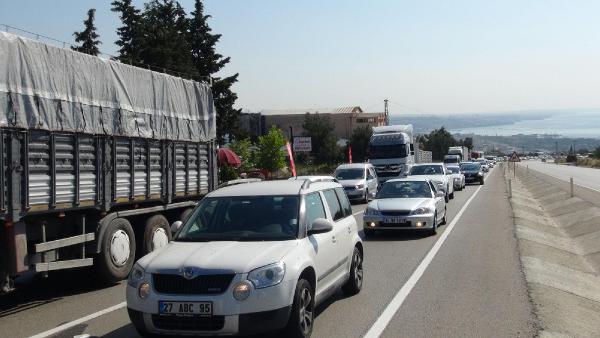 Tekirdağ’da ‘yol çalışması’ kuyruğu