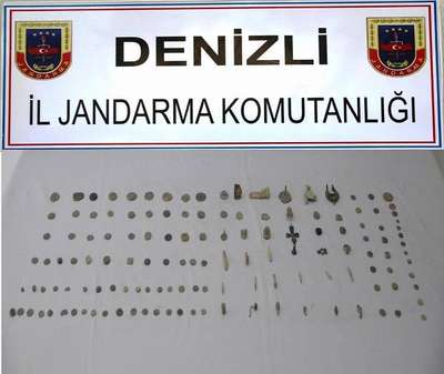 Denizli'de jandarmadan tarihi eser operasyonu