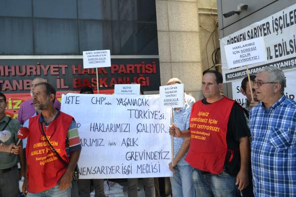 CHP İstanbul İl Başkanlığı önünde eylem
