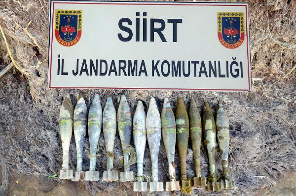 Siirt'te 12 havan mermisi ele geçirildi