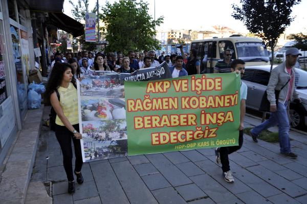 Suruç saldırısı Kars'ta protesto edildi
