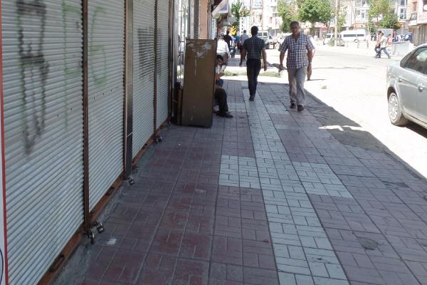 Suruç'taki katliamı protesto için Erciş'te kepenk kapatıldı