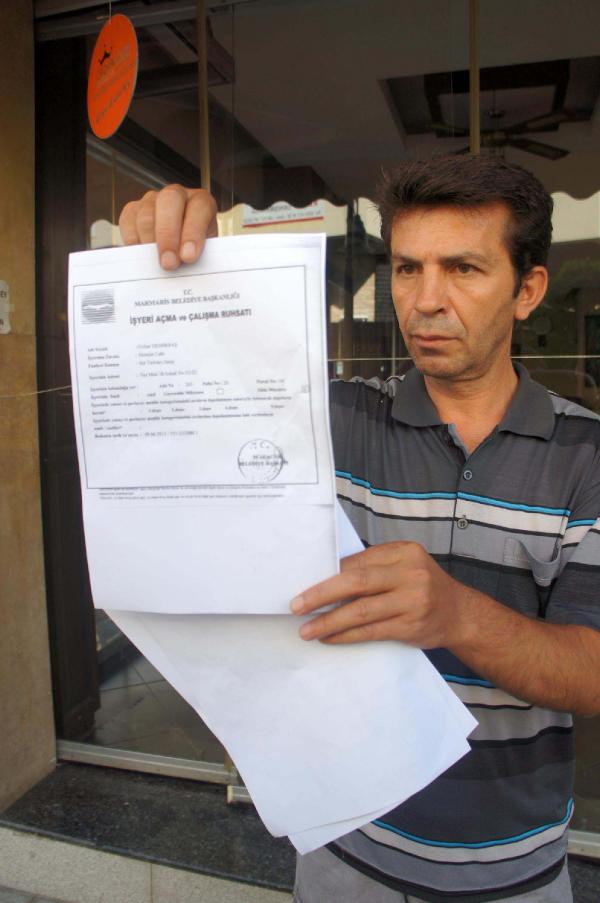 Pastane işletmecisinin ruhsat tepkisi