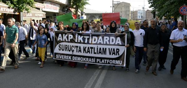 Siverek’te 'Suruç' protestosu