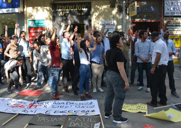 Konya'da Suruç gerginliğini, polis otobüsle önledi